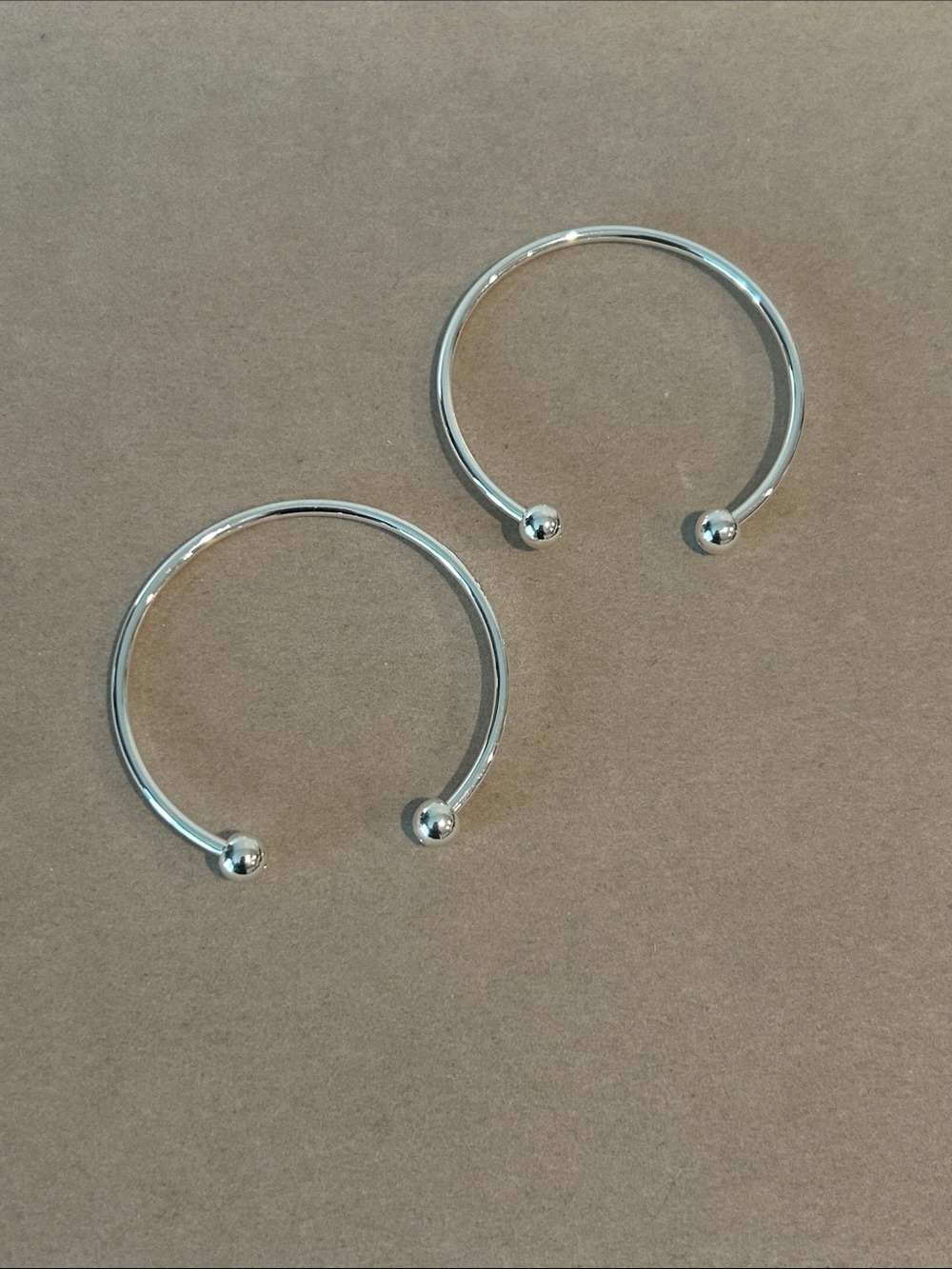 Silver Open Cuff Bracelet - Sleek Minimalist Design - 2 Pack